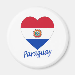 Imán Corazón de la bandera de Paraguay