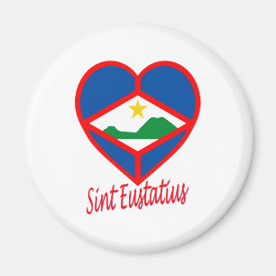Imán Corazón de la bandera de Sint Eustatius