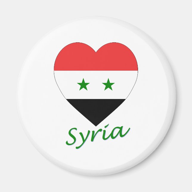 Imán Corazón de la bandera de Siria (Frente)