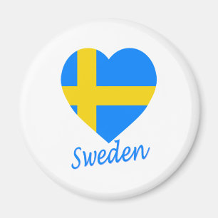 Imán Corazón de la bandera de Suecia