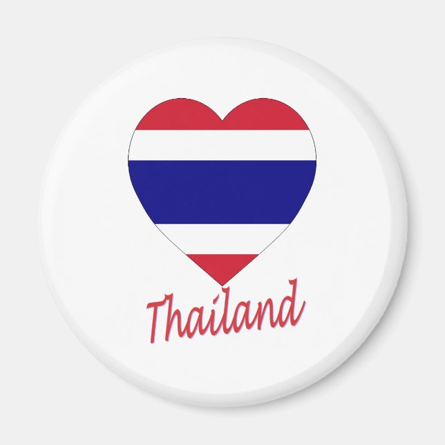 Imán Corazón de la bandera de Tailandia (Frente)