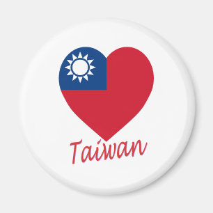 Imán Corazón de la bandera de Taiwán (la República d