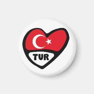 Imán Corazón de la bandera del país de Turquía, TUR