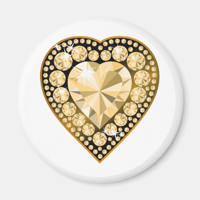 Imán Corazón de la Gema de Topaz (Frente)