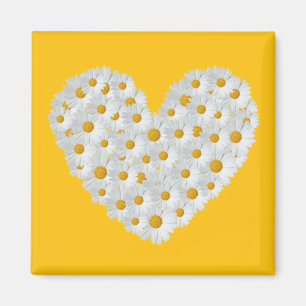 Imán Corazón de la margarita