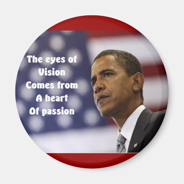 Imán Corazón de la pasión de Barack Obama (Frente)