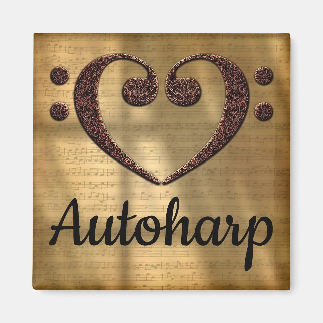 Imán Corazón de limpiador de doble trasero autoharp (Frente)