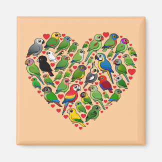 Imán Corazón de loros