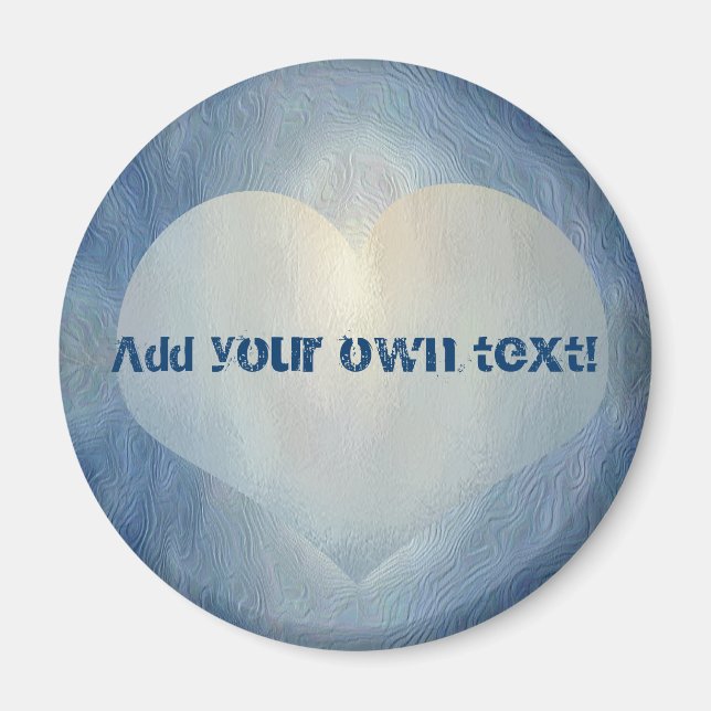 Imán Corazón de luna azul (Frente)