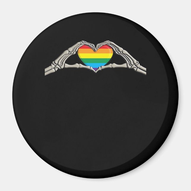 Imán Corazón de manos óseas activo (Frente)