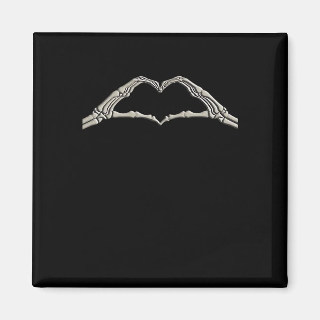 Imán Corazón de manos óseas activo (Frente)