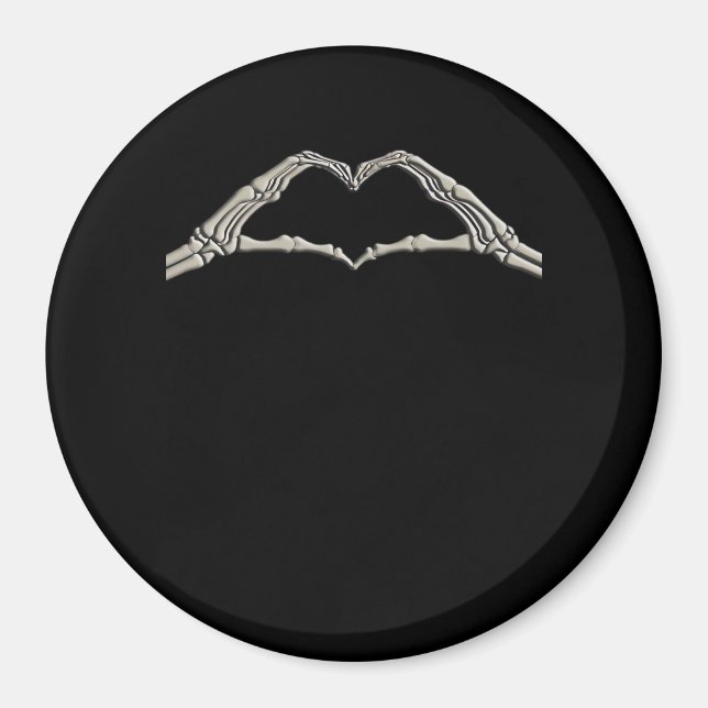 Imán Corazón de manos óseas activo (Frente)