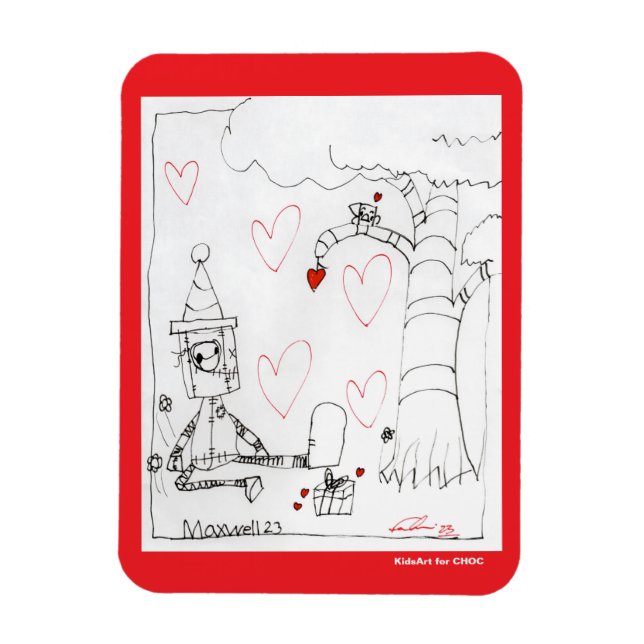 Imán Corazón de Marcenivo - Arte infantil para CHOC (Vertical)