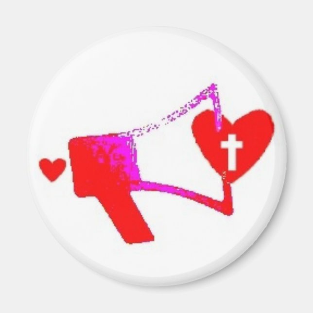 Imán Corazón de Mega Phone (Frente)