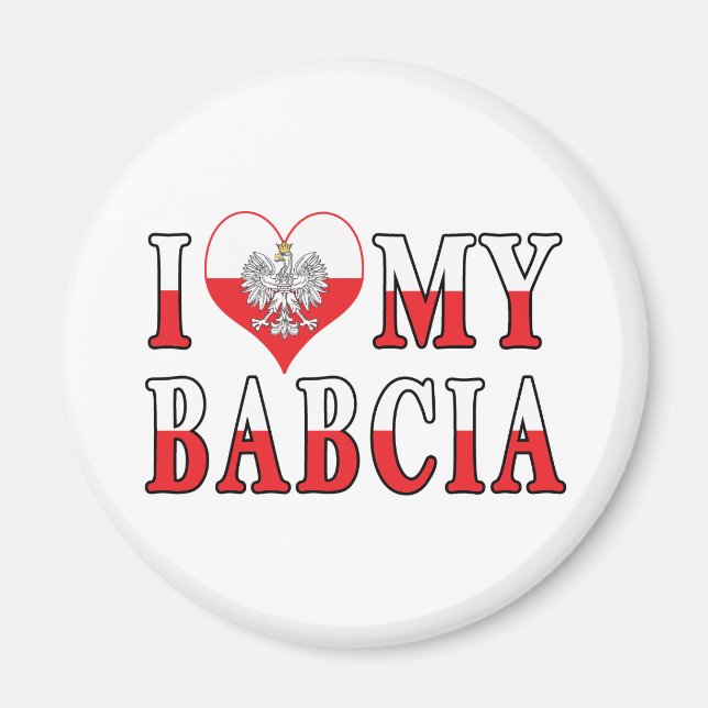 Imán Corazón de mi Babcia (Frente)