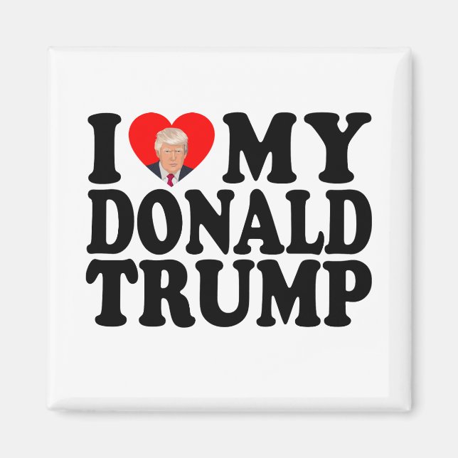 Imán Corazón de mi Donald Trump 47° presidente (Frente)