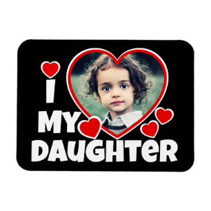 Imán Corazón de mi hija foto personalizada