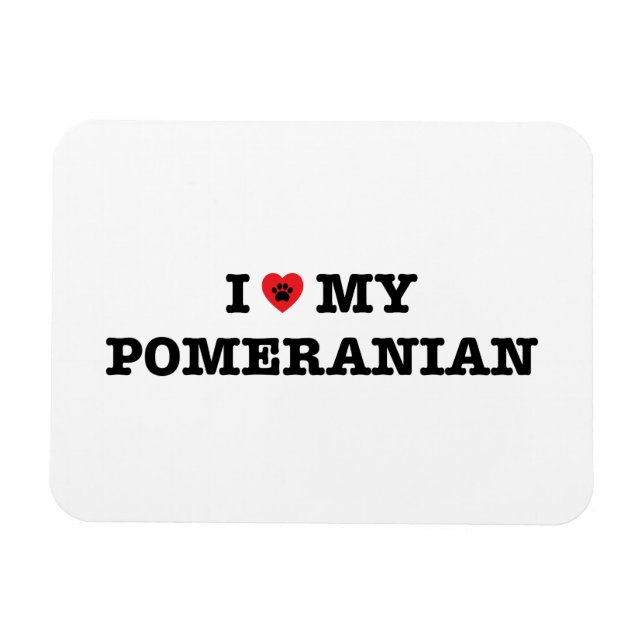 Imán Corazón de mi Pomerania (Horizontal)