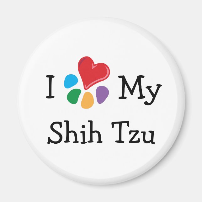 Imán Corazón de mi Shih Tzu (Frente)