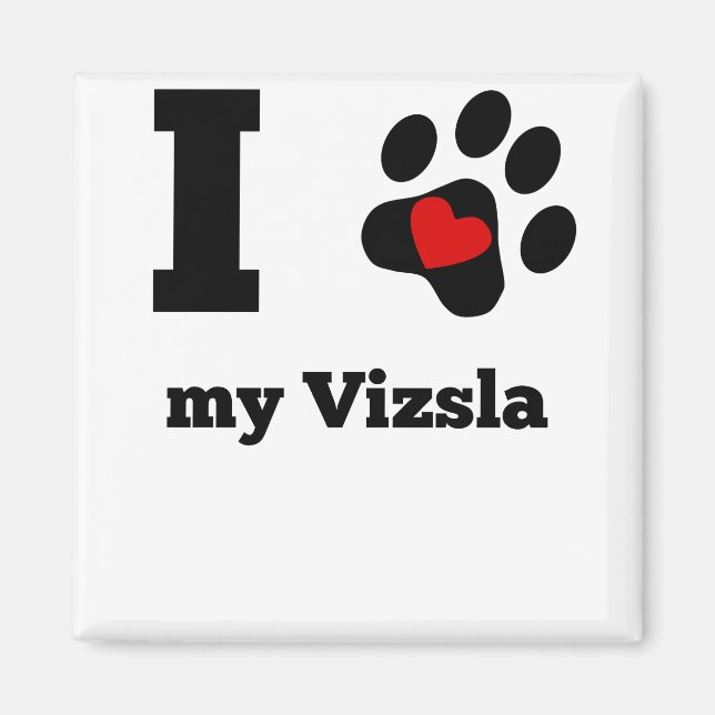 Imán Corazón de mi Vizsla (Frente)