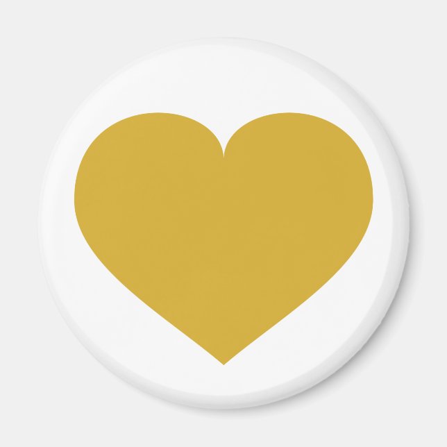 Imán Corazón de oro sólido (Frente)