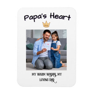 Imán Corazón de papá - Día del primer padre personaliza