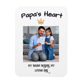 Imán Corazón de papá - Día del primer padre personaliza