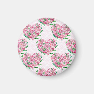 Imán corazón de peones de color agua