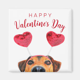 Imán Corazón de perro El día de San Valentín divertido 