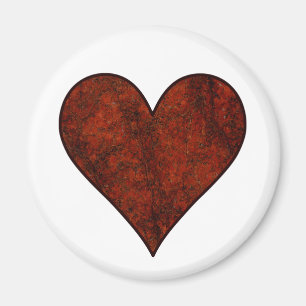 Imán Corazón de Piedra Roja
