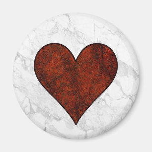 Imán Corazón de Piedra Roja