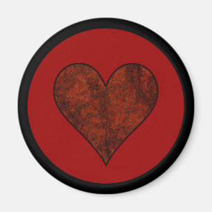 Imán Corazón de Piedra Roja
