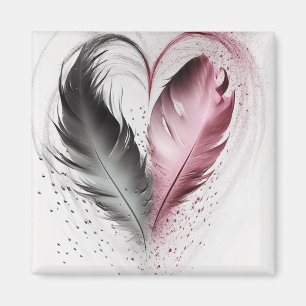 Imán Corazón de Pluma - Rojo