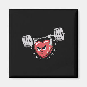 Imán Corazón de San Valentín levantando pesas Entrenami