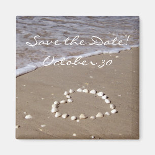 Imán Corazón de Shell en la playa de Sandy