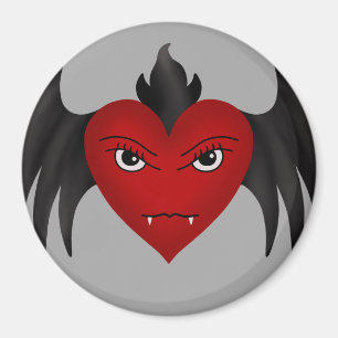 Imán Corazón de vampiros gótico agudo