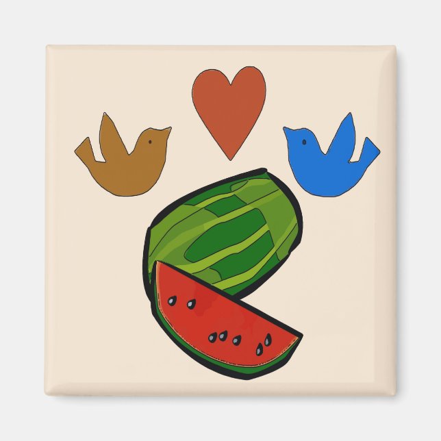 Imán Corazón de WaterMelon (Frente)
