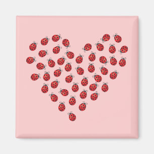Imán Corazón del amor de la mariquita