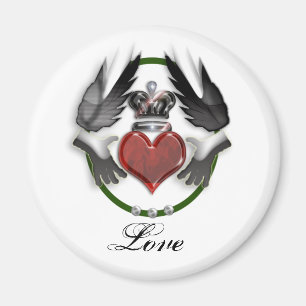 Imán corazón del claddagh