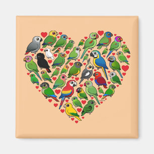 Imán Corazón del loro
