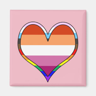 Imán Corazón del Orgullo Lesbiano