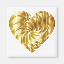 Imán Corazón dorado (Forma de oro del amor)
