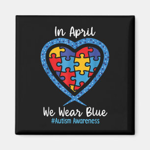 Imán Corazón En Abril Usamos Blue Love Hope Faith