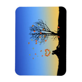 Imán Corazón en forma de otoño deja pareja