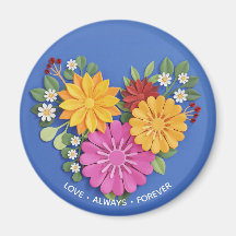 Corazón floral esculpido elegante