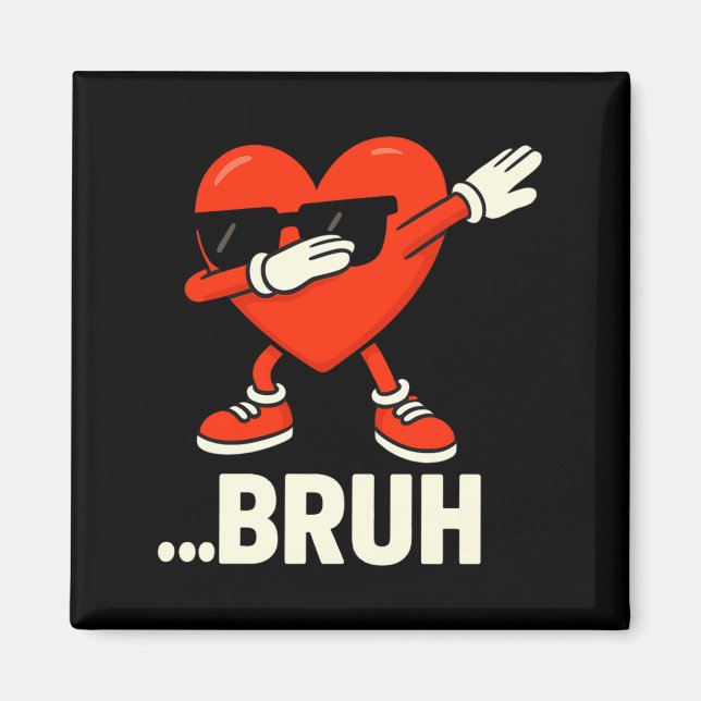 Imán Corazón haciendo dab Sungles ...bruh Meme divertid (Frente)