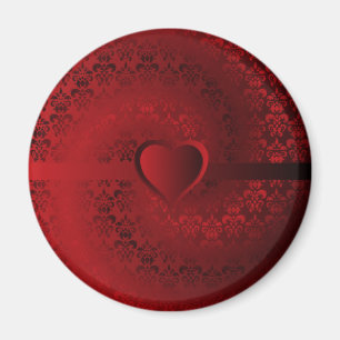 Imán Corazón húmedo rojo