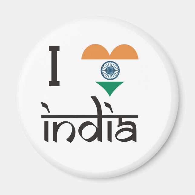 Imán "Corazón" India - Amo India (Frente)