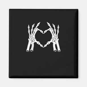Imán Corazón - Mano de esqueleto de Halloween
