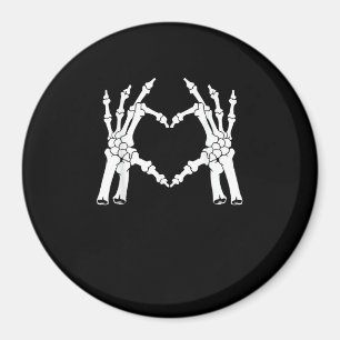 Imán Corazón - Mano de esqueleto de Halloween